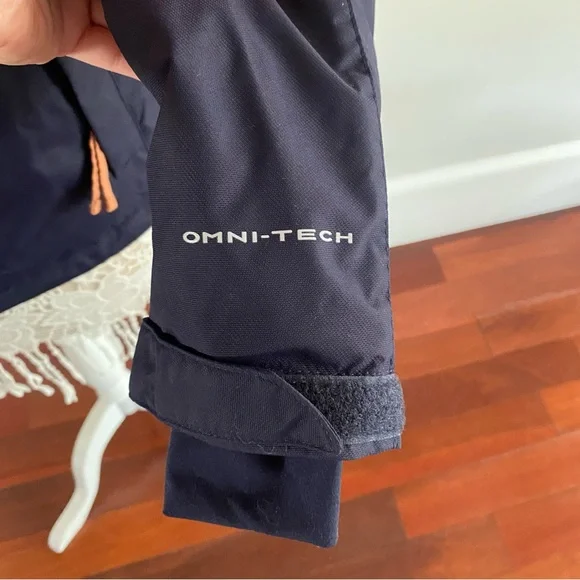 COLUMBIA Color Block Navy Red Omni Tech Ski Jacket XS NWT $240 - Picture 4 of 9